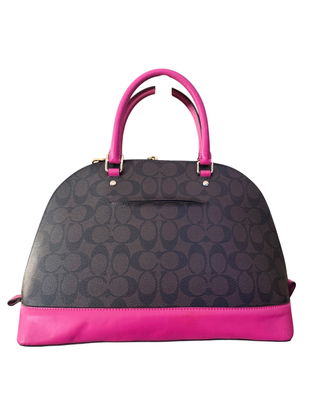 Coach Signature Pink and Brown Handbag - Picture 2 of 5
